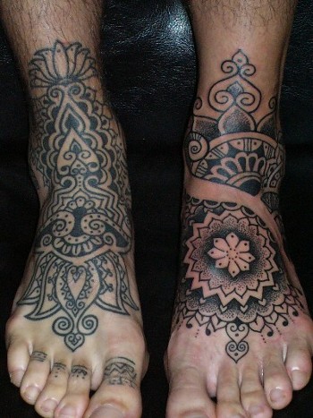 Tribal Feet Tattoo - tattoo on
