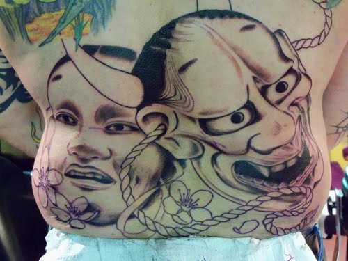 The Hannya masks are