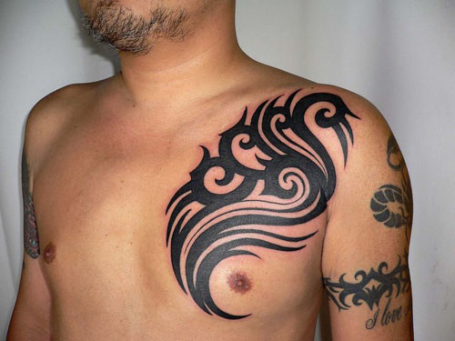 nice tattoos for men on shoulder. tribal tattoos ideas for men
